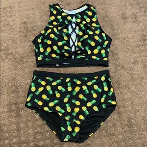 Pineapple Print Two Piece swimsuit